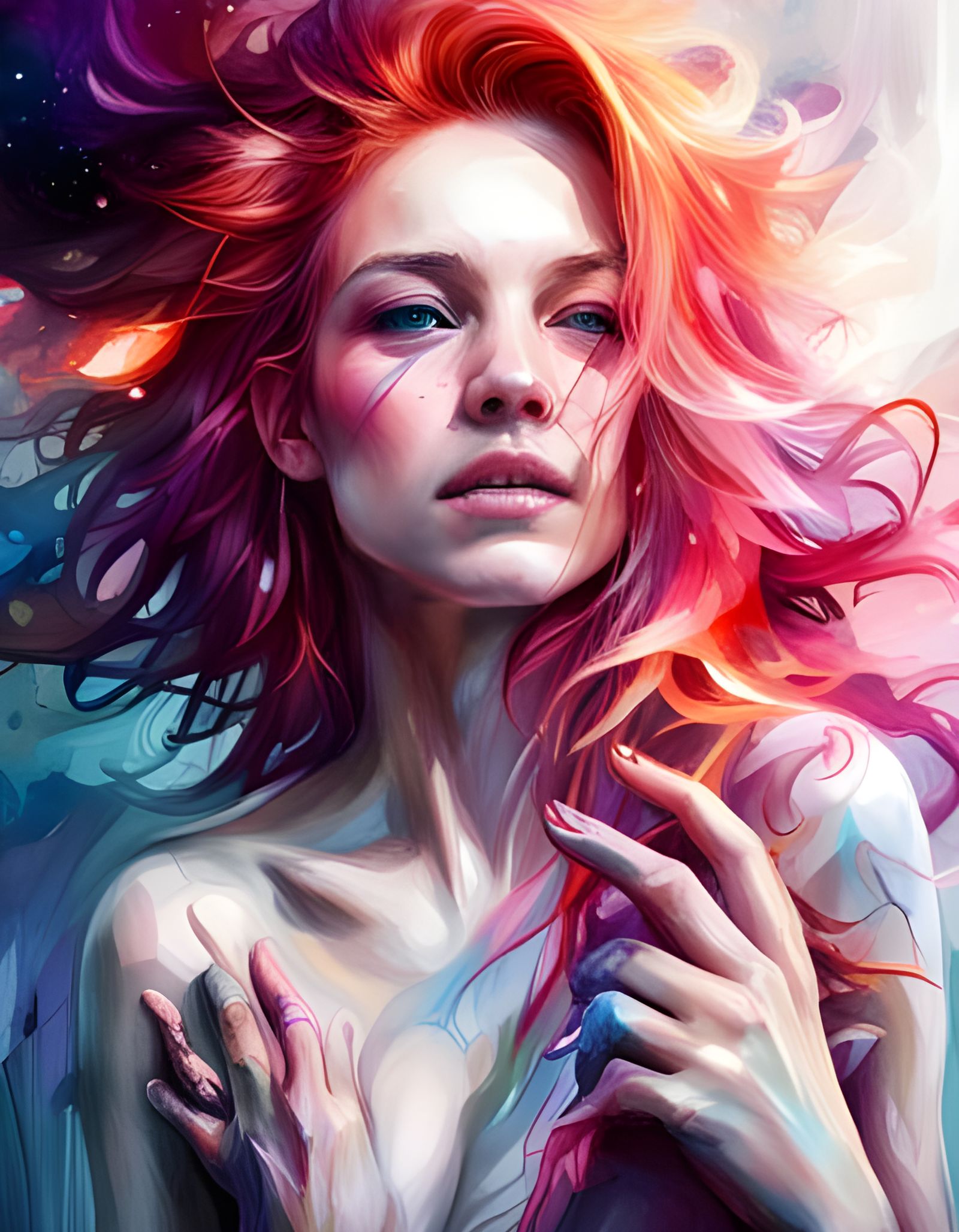 Magical Neon-Rainbowscape in Hyper-Realistic Digital Art