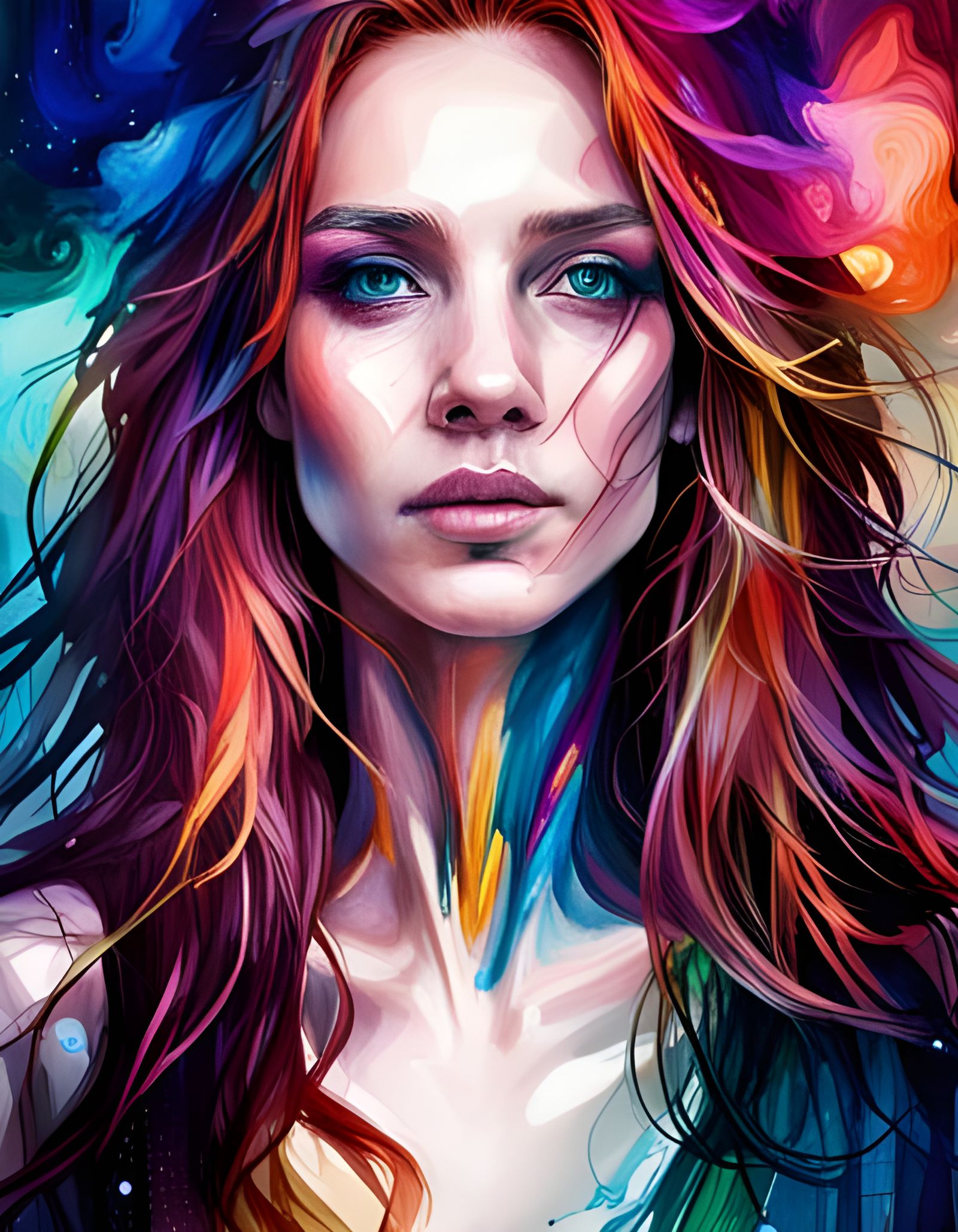 Magical Neon-Rainbowscape in Cosmic Galactic Dream