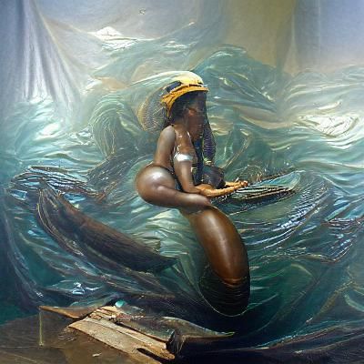 Mami Wata Oil Painting in Classical Realism Style