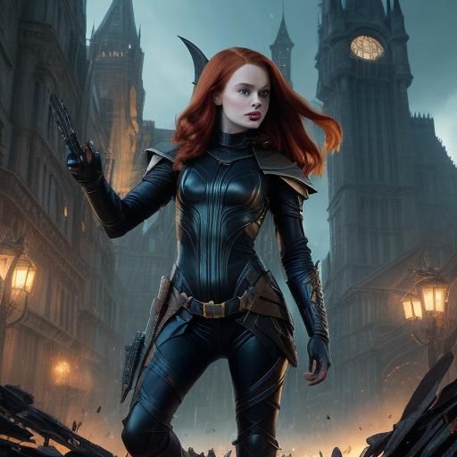 Fantasy Elf in Leather Suit, Dark Fantasy Concept Art