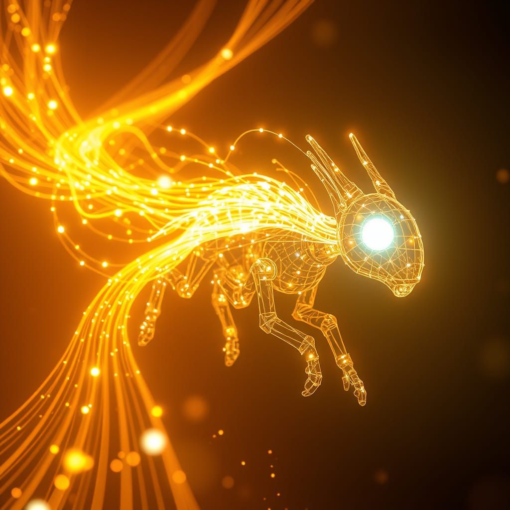 Magical Glowing Light Entity in Ethereal Digital Art