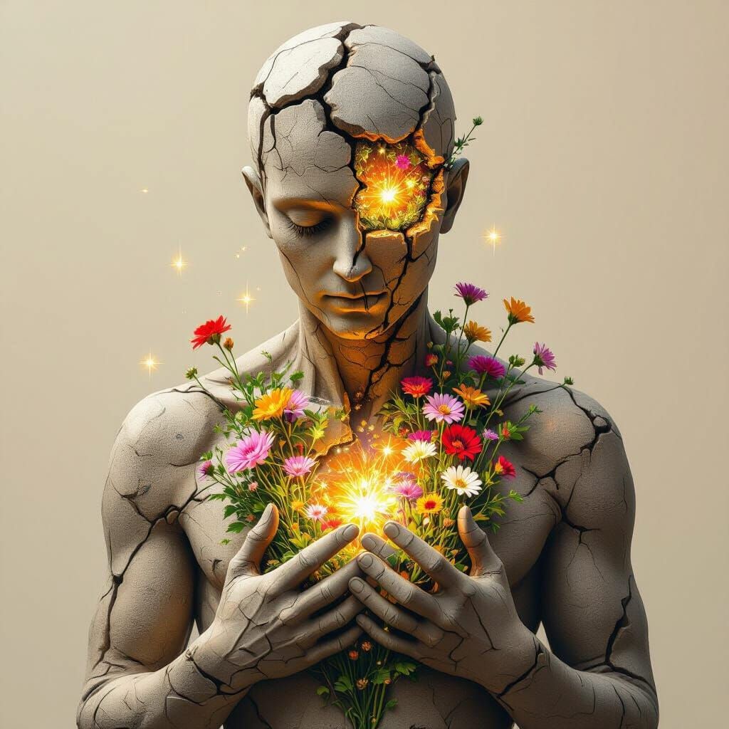 Surreal Statue Reveals Hopeful Inner World