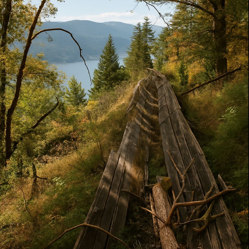 Broughton Lumber Flume Remains in Hyperrealistic Color