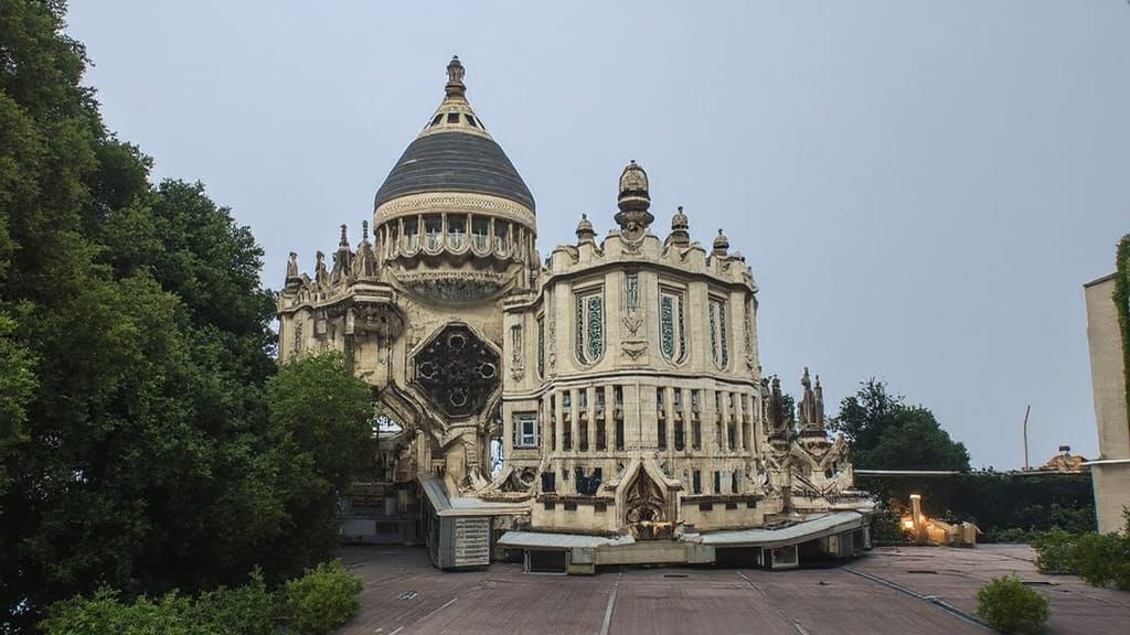 Aerial View of Lisieux Basilica, Normandy France