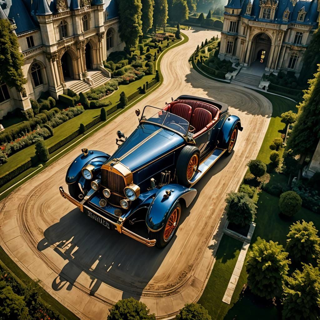 Steampunk Car Chase at Chambord: Da Vinci's Fantasy
