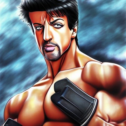 Sylvester Stallone as Anime Character