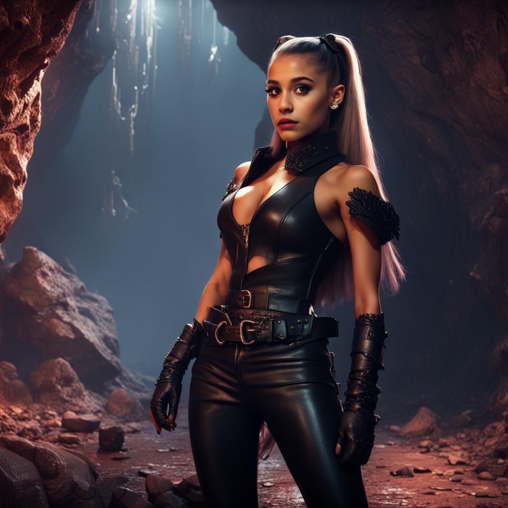 Ariana Grande as Hitwoman in Infernal Cave