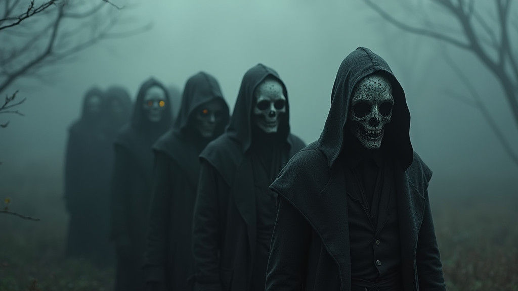 Eerie Figures Emerge from November Fog