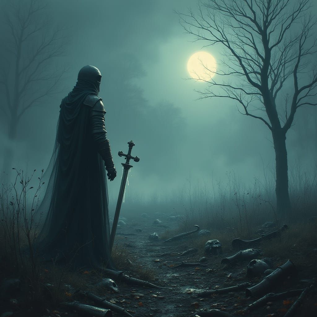 Spectral Warrior on Misty Battlefield