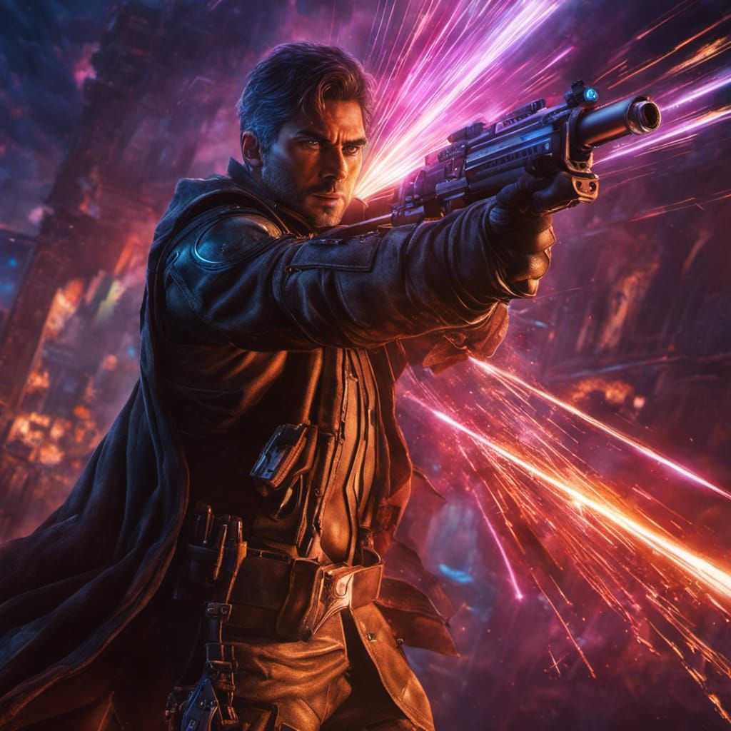 Hyperrealistic Hero Unleashes Laser Vision