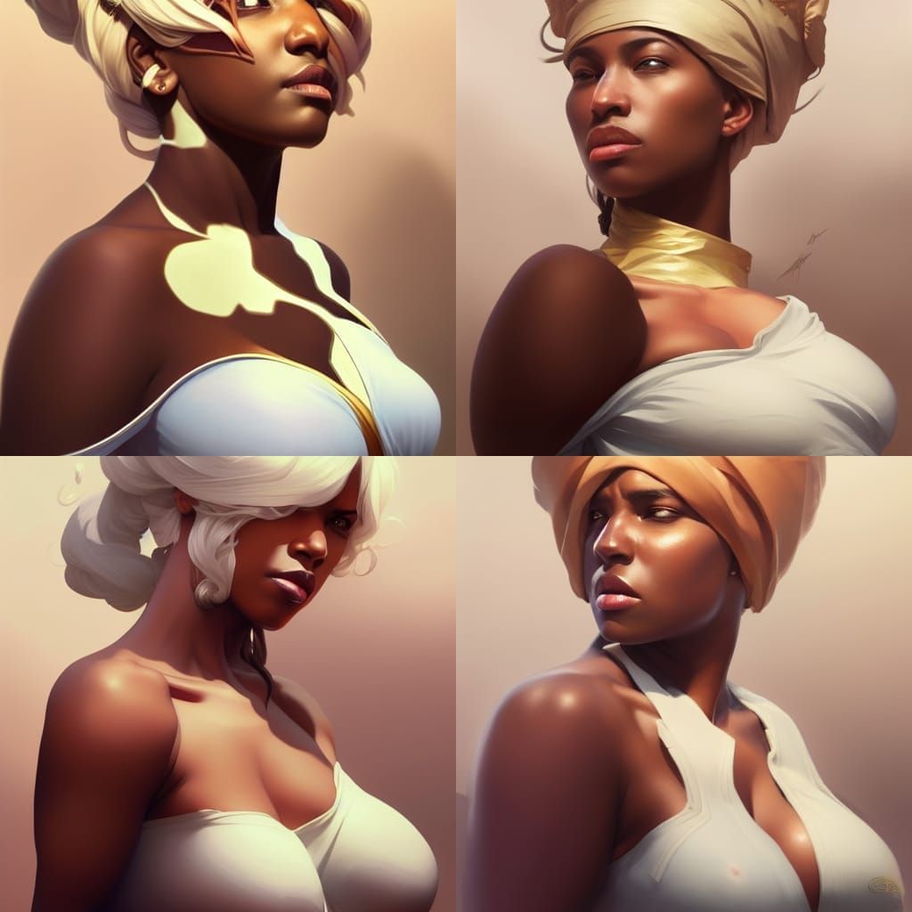 Detailed Portrait of Woman with Dynamic Lighting