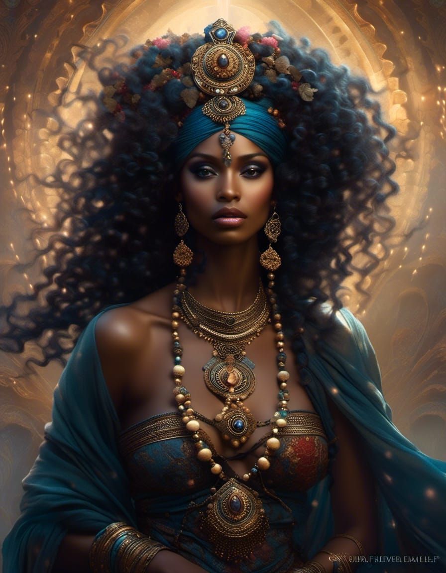 Beautiful Dark Female Genie