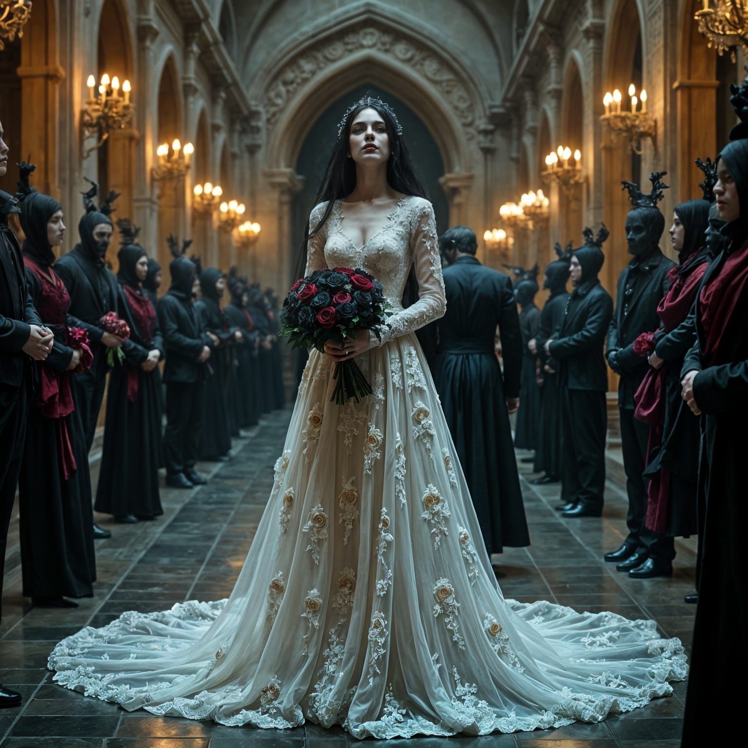 Vampire Bride in Alexander McQueen Gown