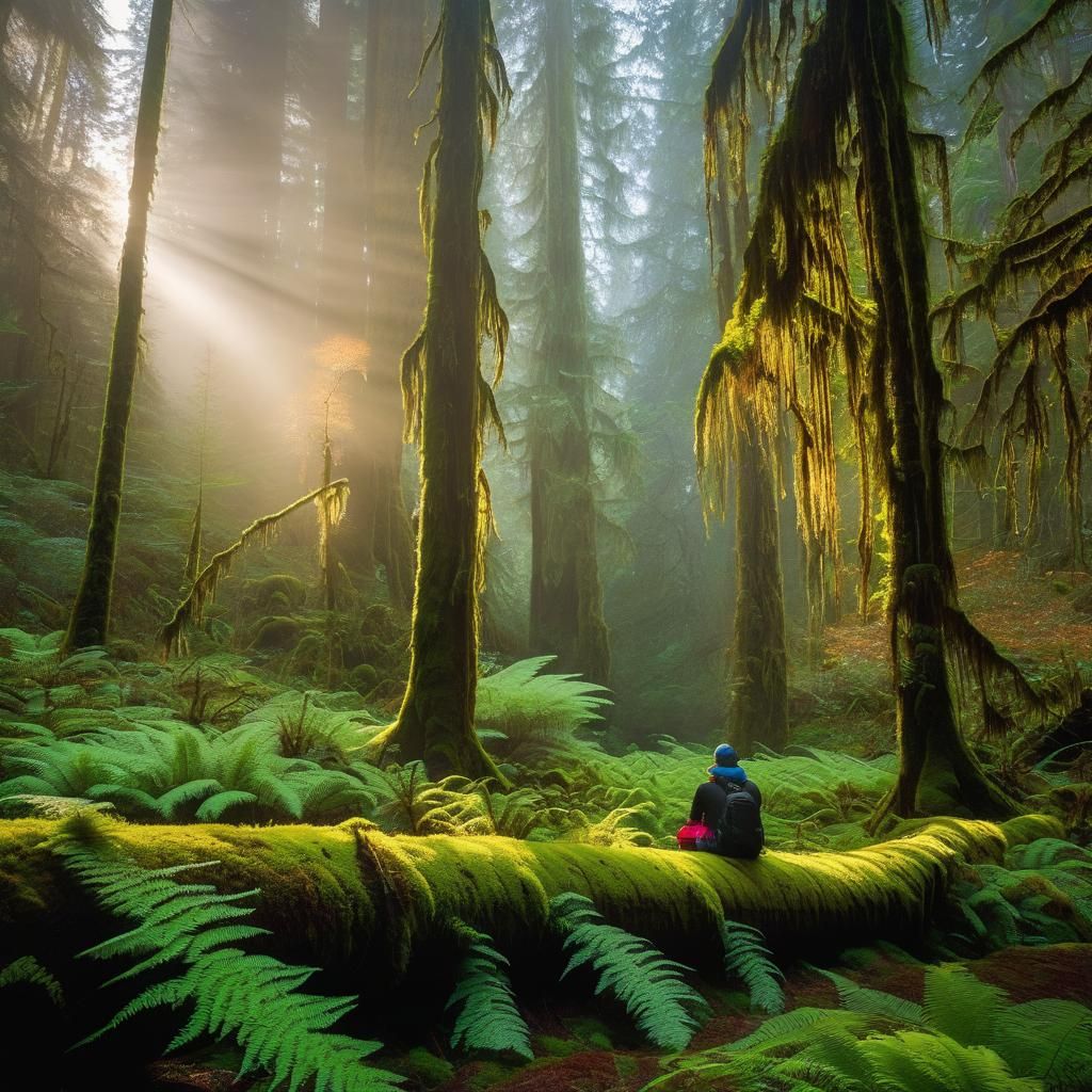 Hoh Rainforest: Misty Day in the Pacific Northwest