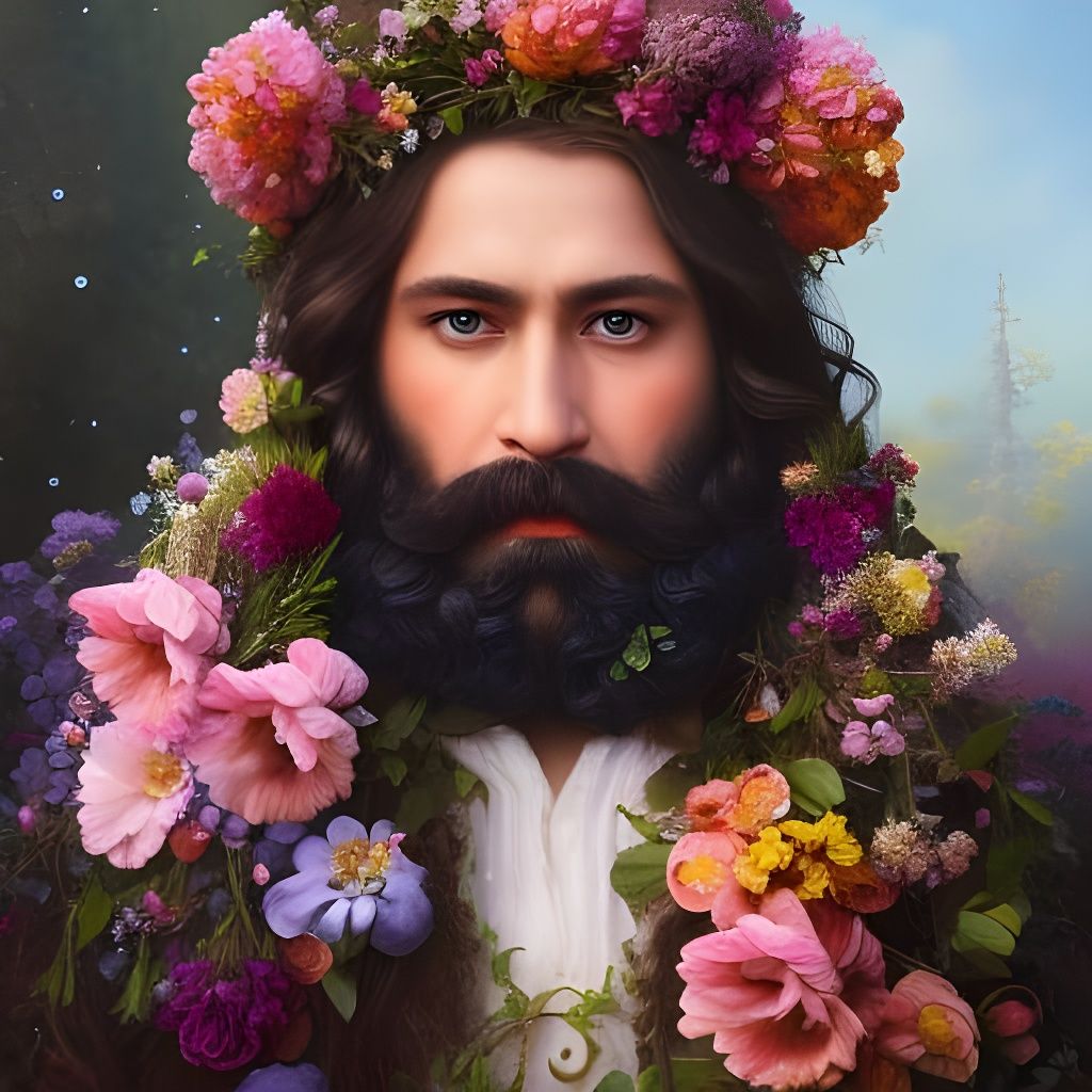 Fantasy Dwarf Portrait with Braided Beard