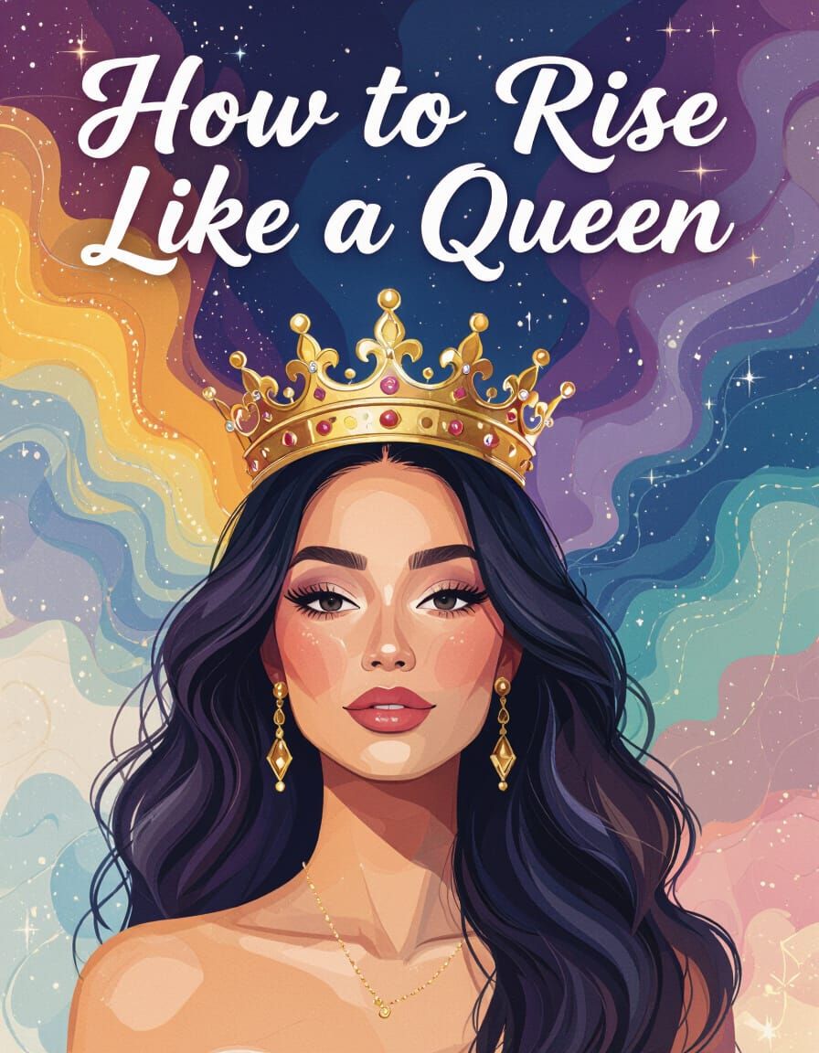 Crowned Woman: Abstract Art in Complementary Colors