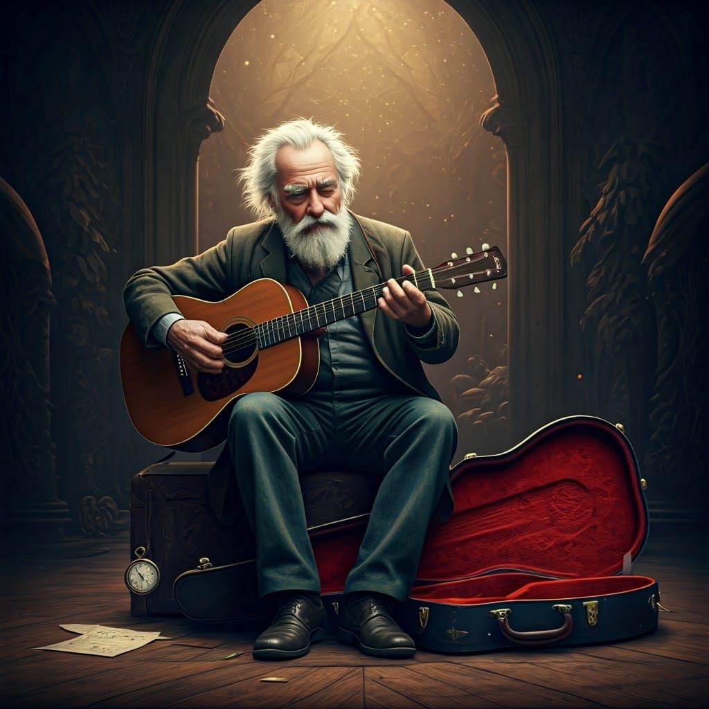 Old Man Playing Guitar