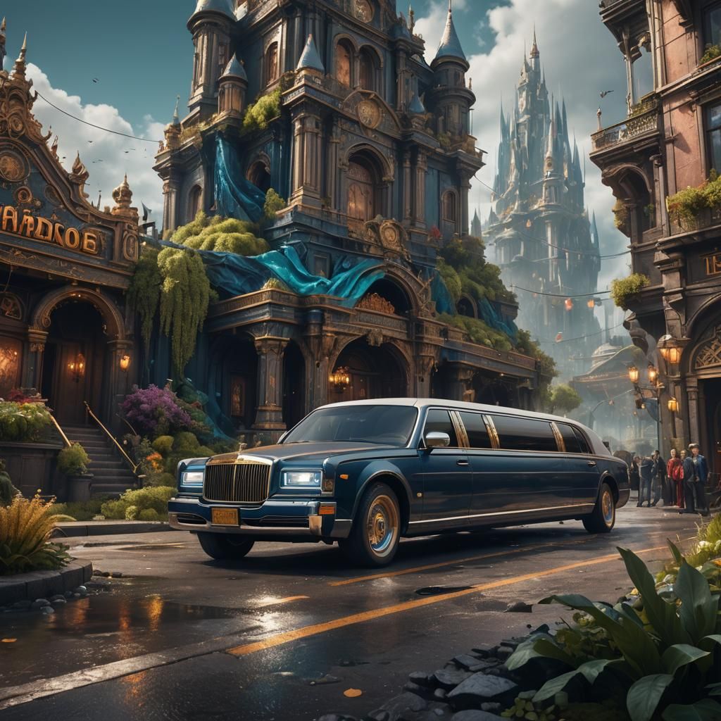 Detailed Limousine Matte Painting in Unreal Engine
