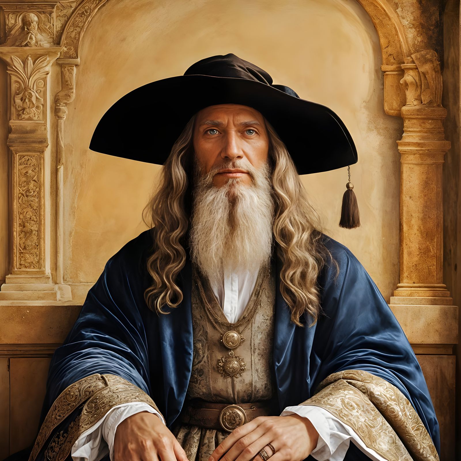 Historical Figure Revived in Modern Portrait