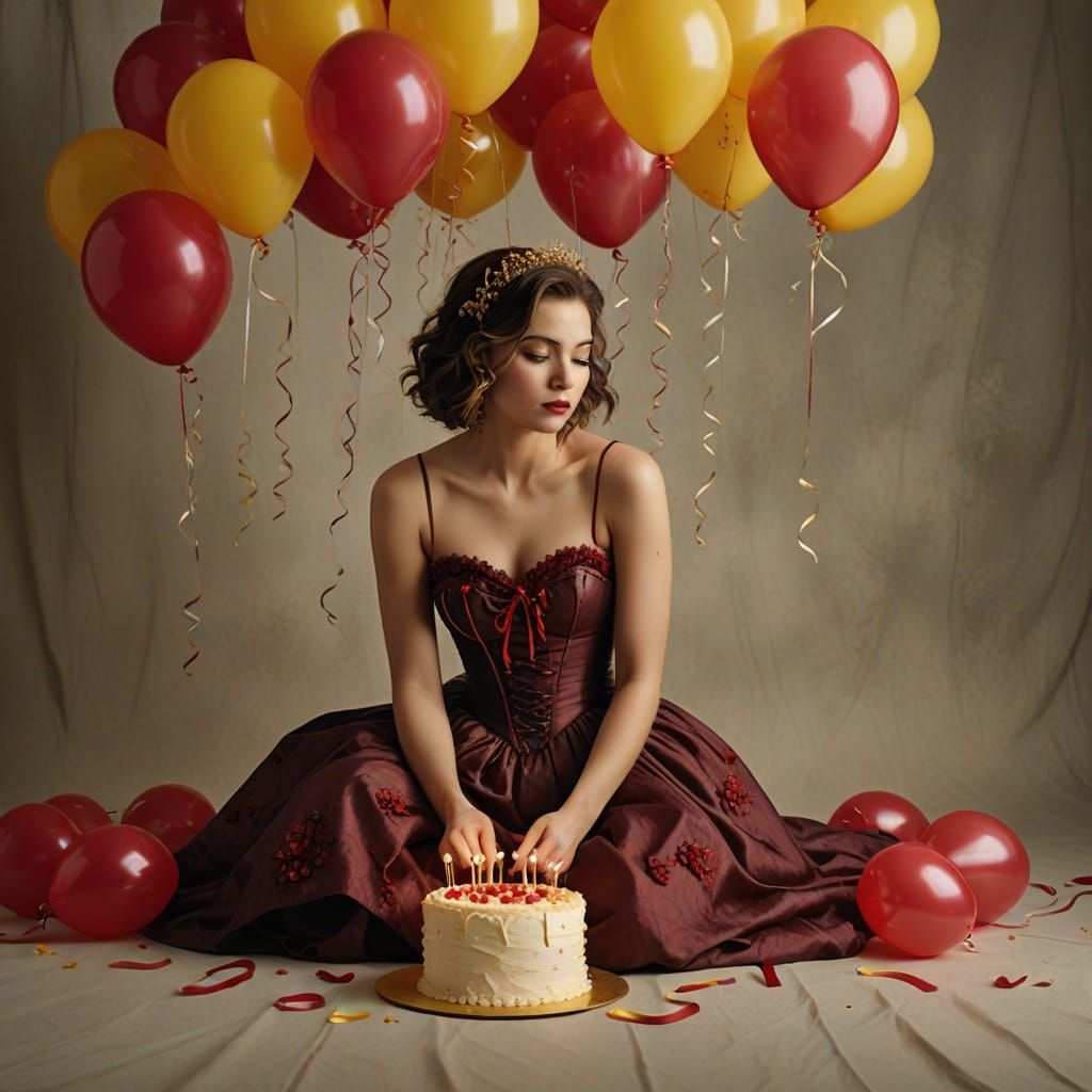 Young Woman's 30th Birthday Studio Portrait