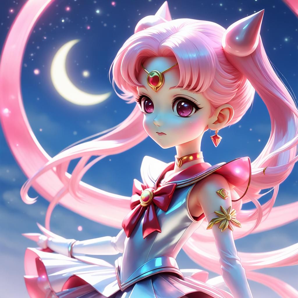 Sailor Chibimoon Alien Fantasy, alien, fantasy, Sailor Moon-style, Naoko Takeuchi, beautiful,