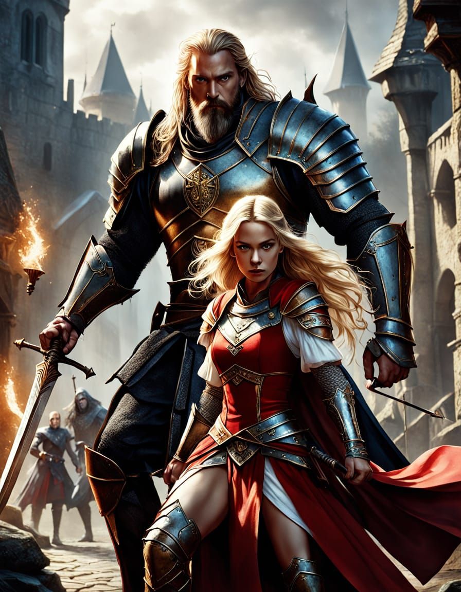 Dark Fantasy Epic: Heroic Knight Battles Mythical Creatures