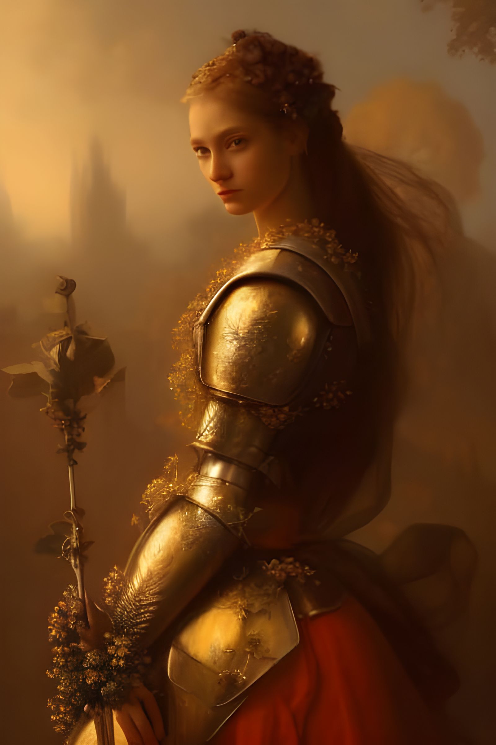 Knight in Floral Armor, Renaissance Portrait