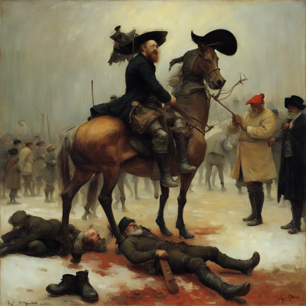 Surreal Scene Inspired by Historical Masters