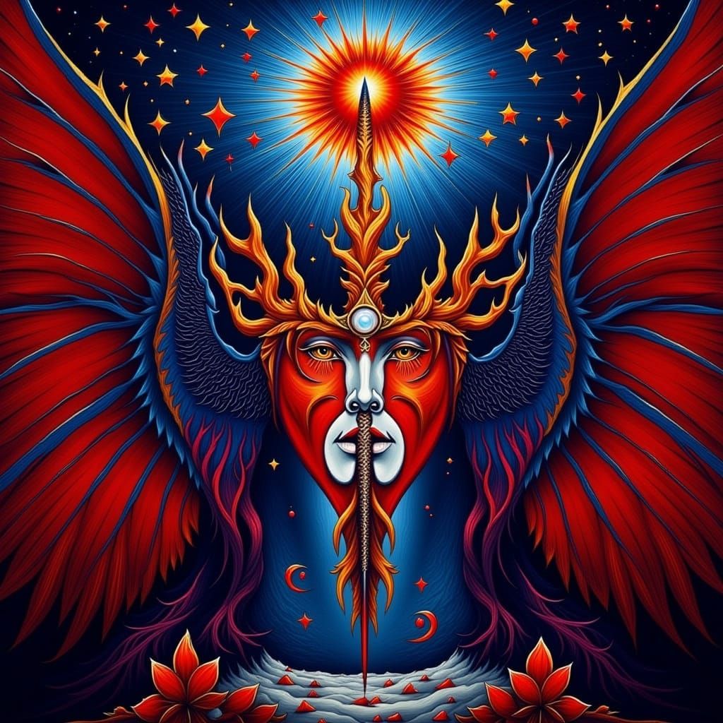 Abstract Red and Black Fluid Dynamics