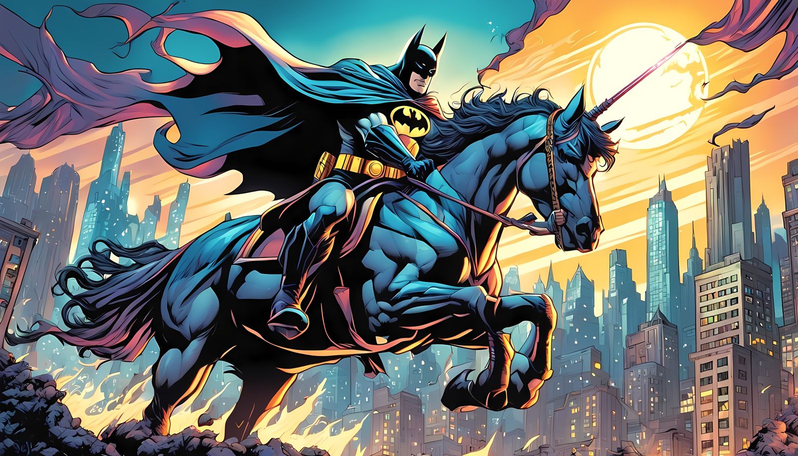 Famous Characters in Silly Situations: Comic Book Art