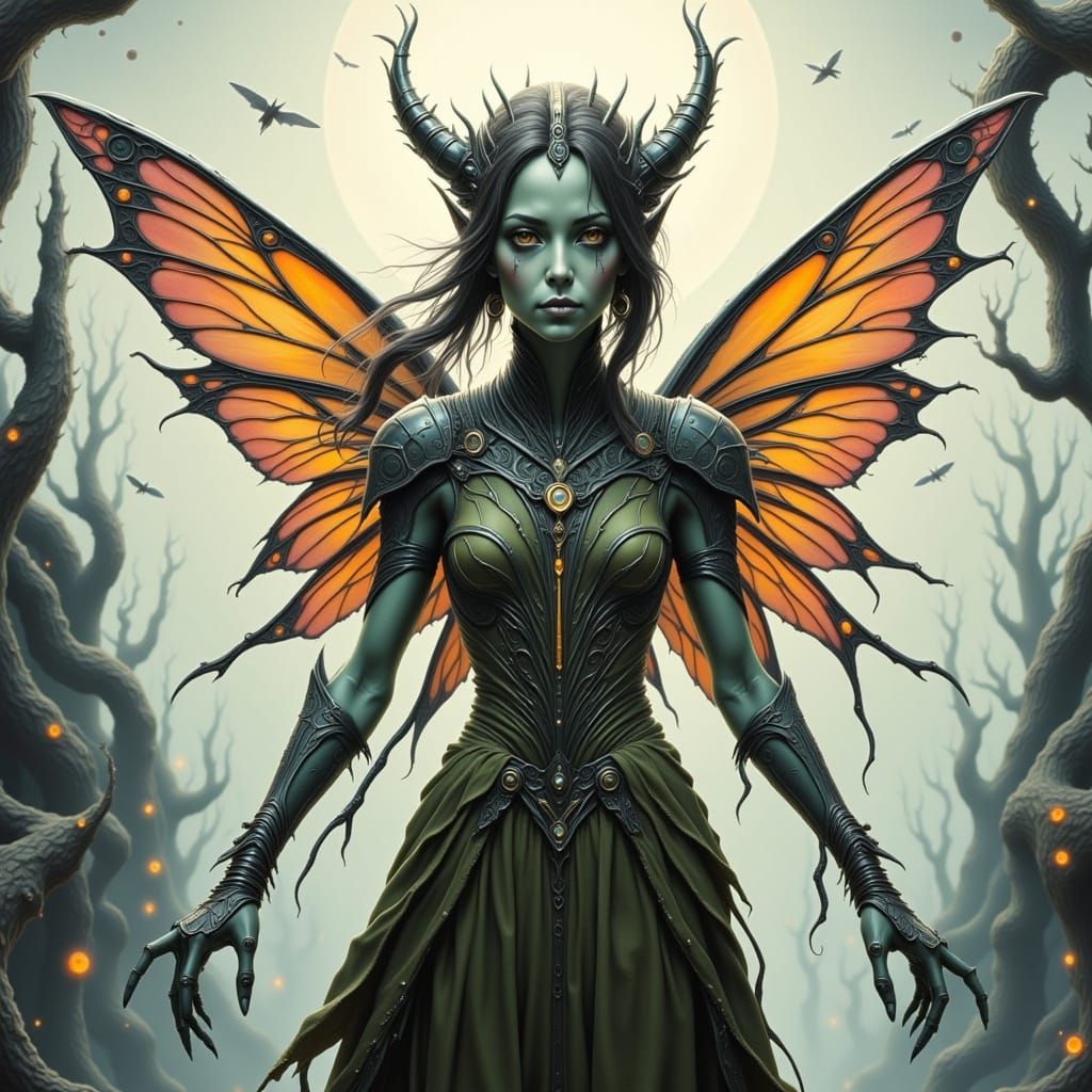 Burlesque Alien Fairy in Gothic Fantasy Style