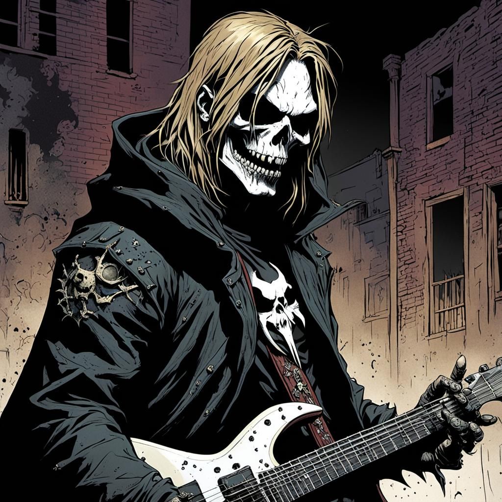 Gothic Comic Art: Kurt Cobain as Spawn