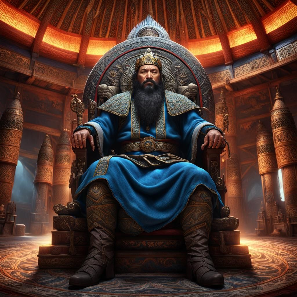 Mongol Khan God Tengri in Yurt Temple