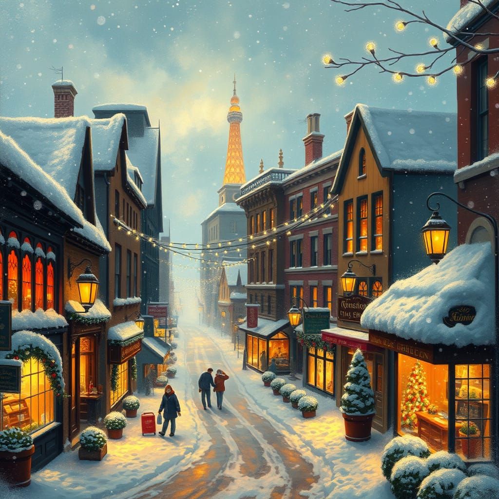 Cozy Winter Nights in Vibrant Cityscapes