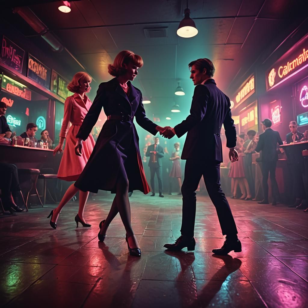 Mod Vampires Dancing in Carnaby Street, Technicolor Film Sti...