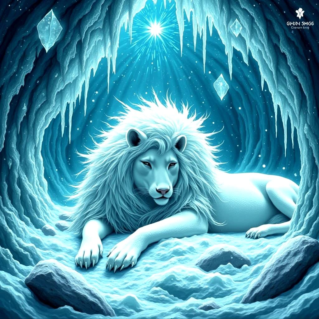 Frostmane Lion's Glacial Slumber