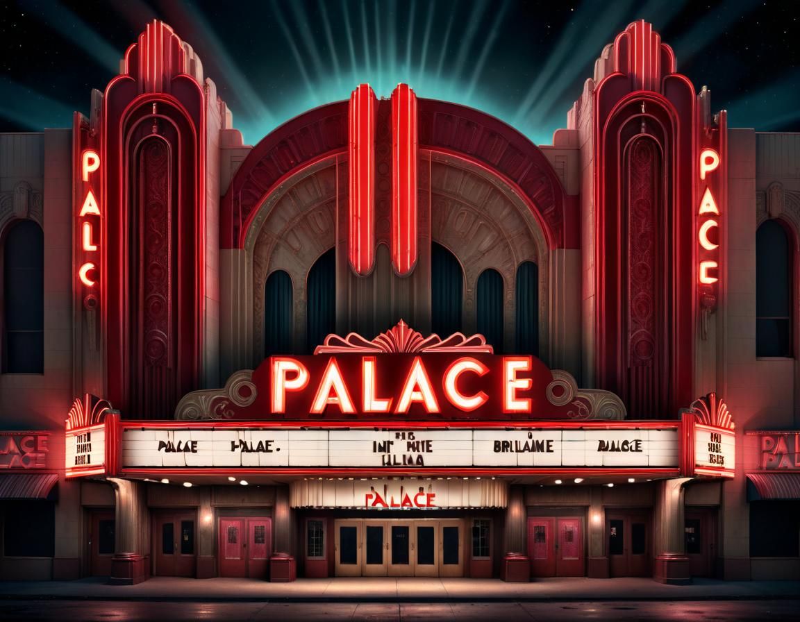 1930s Art Deco Palace Theater Marquee