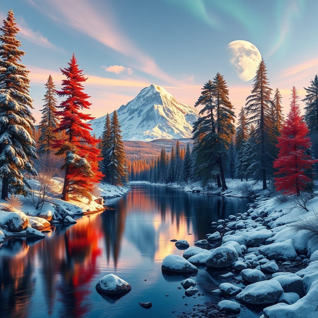 A stunning winter landscape