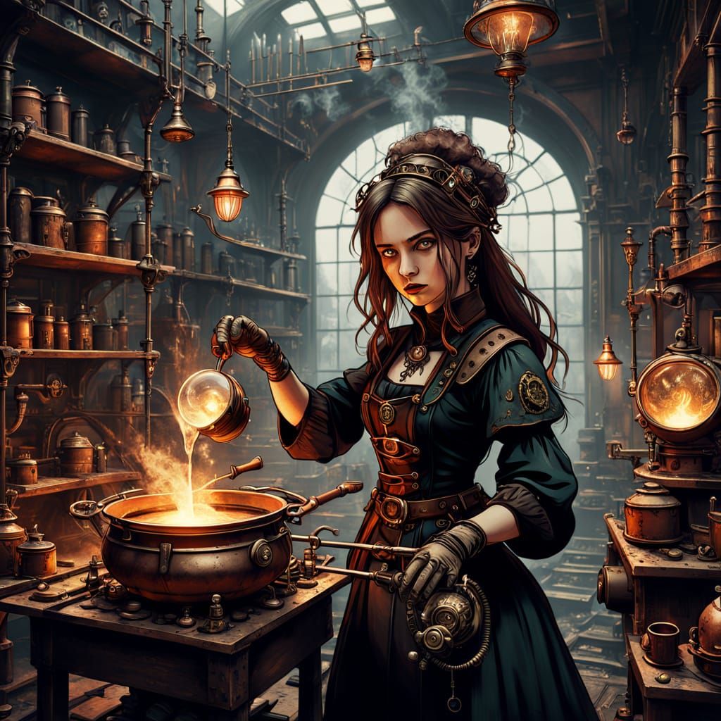 A Young Steampunk Witch Conjures Magic in a Gears-Ridden Lai...