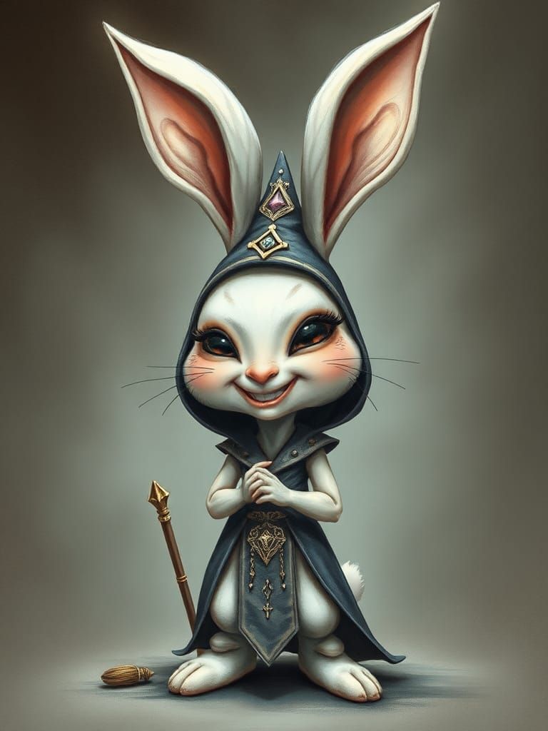 Wacky Bunny as Lilith Priestess, Caricature Style