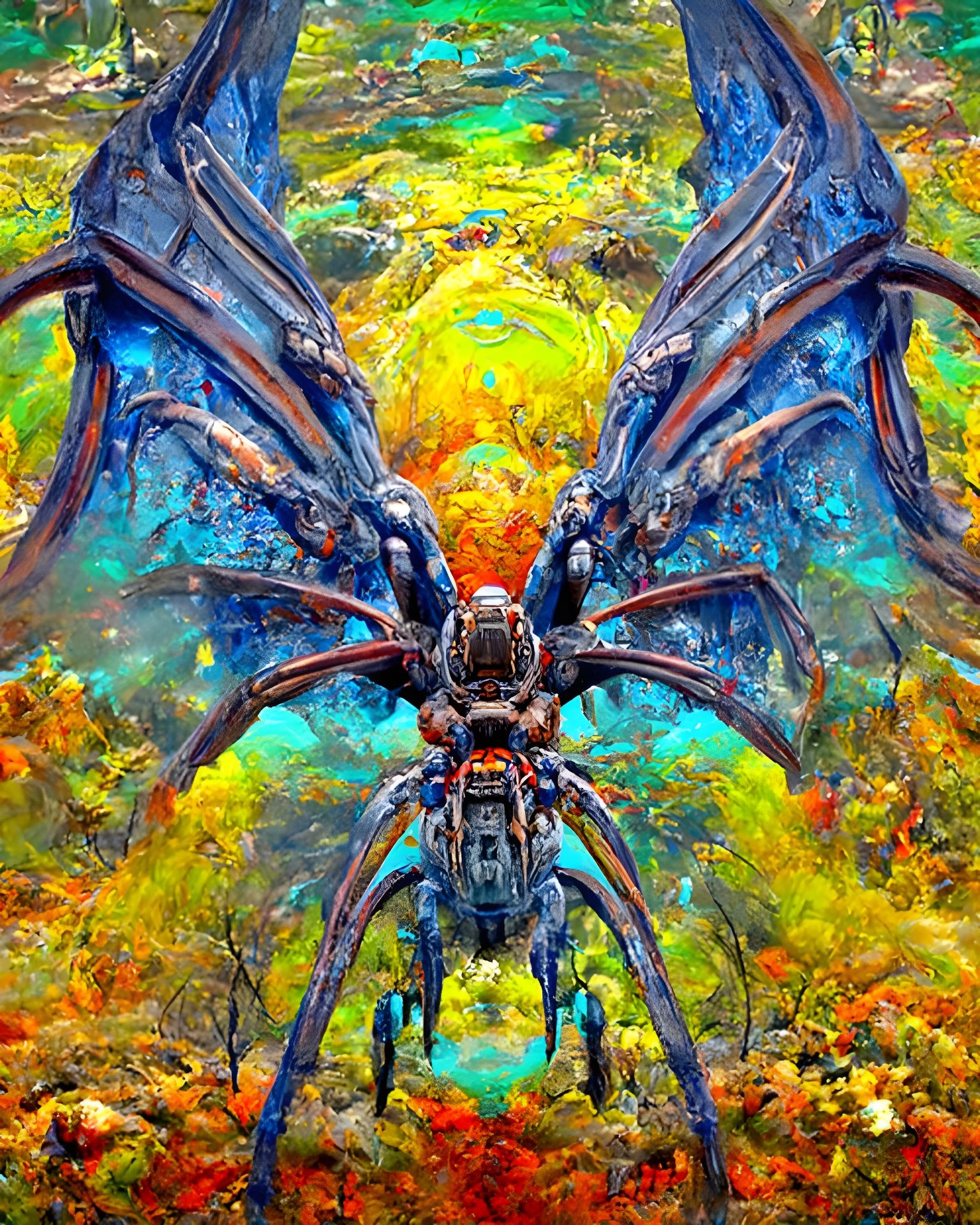 Dragon in Post-Apocalyptic Landscape, Digital Art