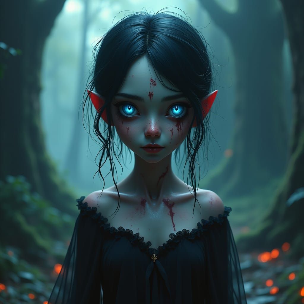 Undead Princess Zombie in a Mystical Environment