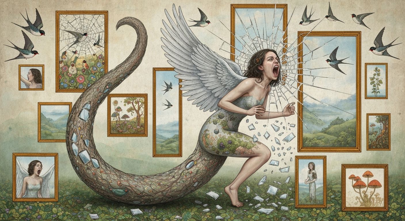 Angel of Memories Screaming in Mirror Labyrinth