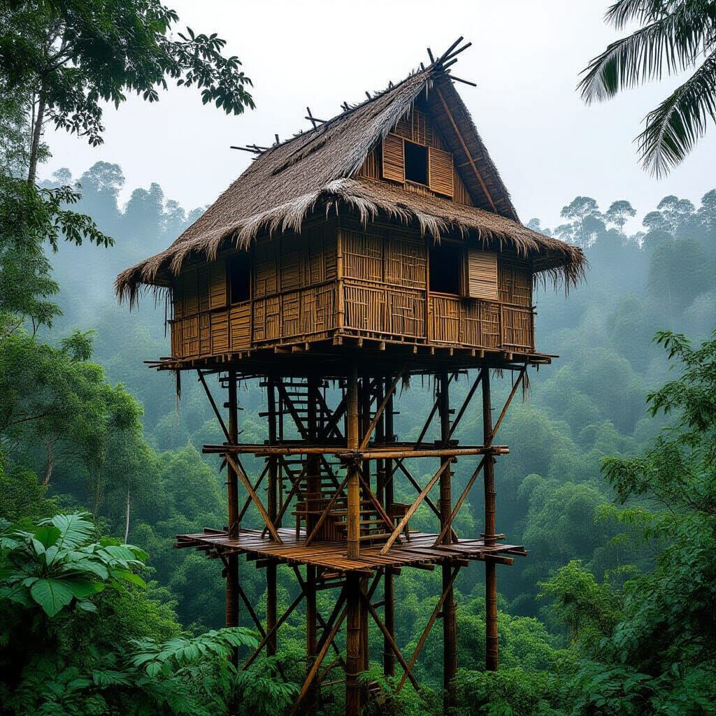 Korowai Tribe Treehouse in Papua Rainforest