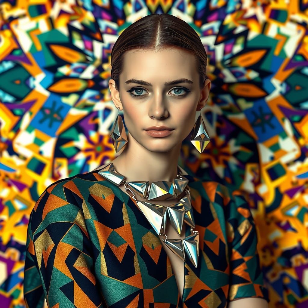 Cubist Goddess of Art Deco Futurism