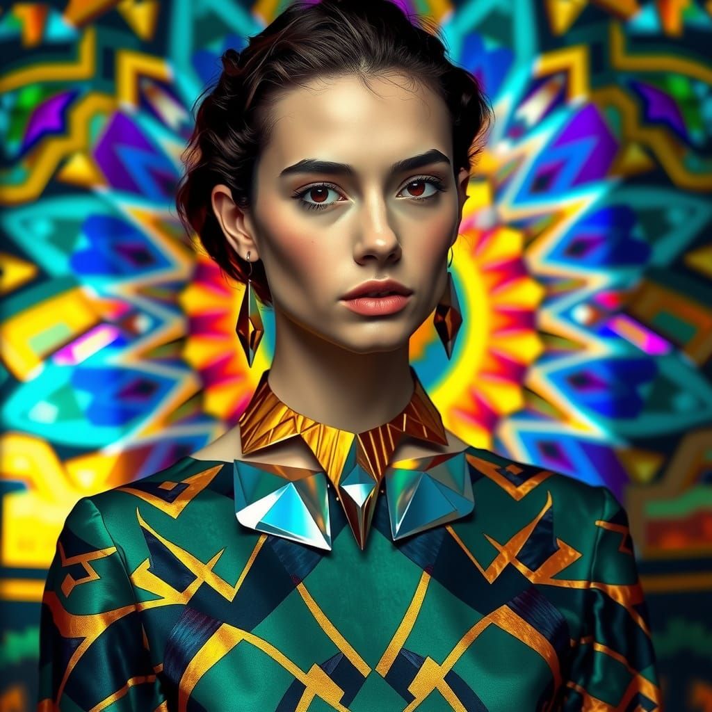 Cubist Elegance: A Vision of Art Deco Futurism