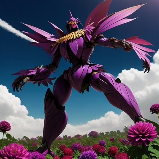 Magnificent Purple Dahlia in Bloom