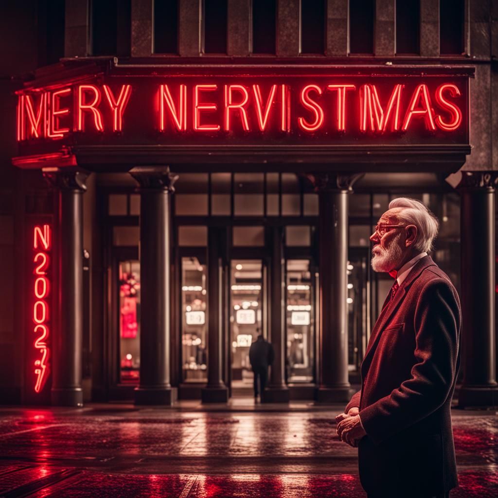 Depressed Banker Wishes Happy New Year in HDR