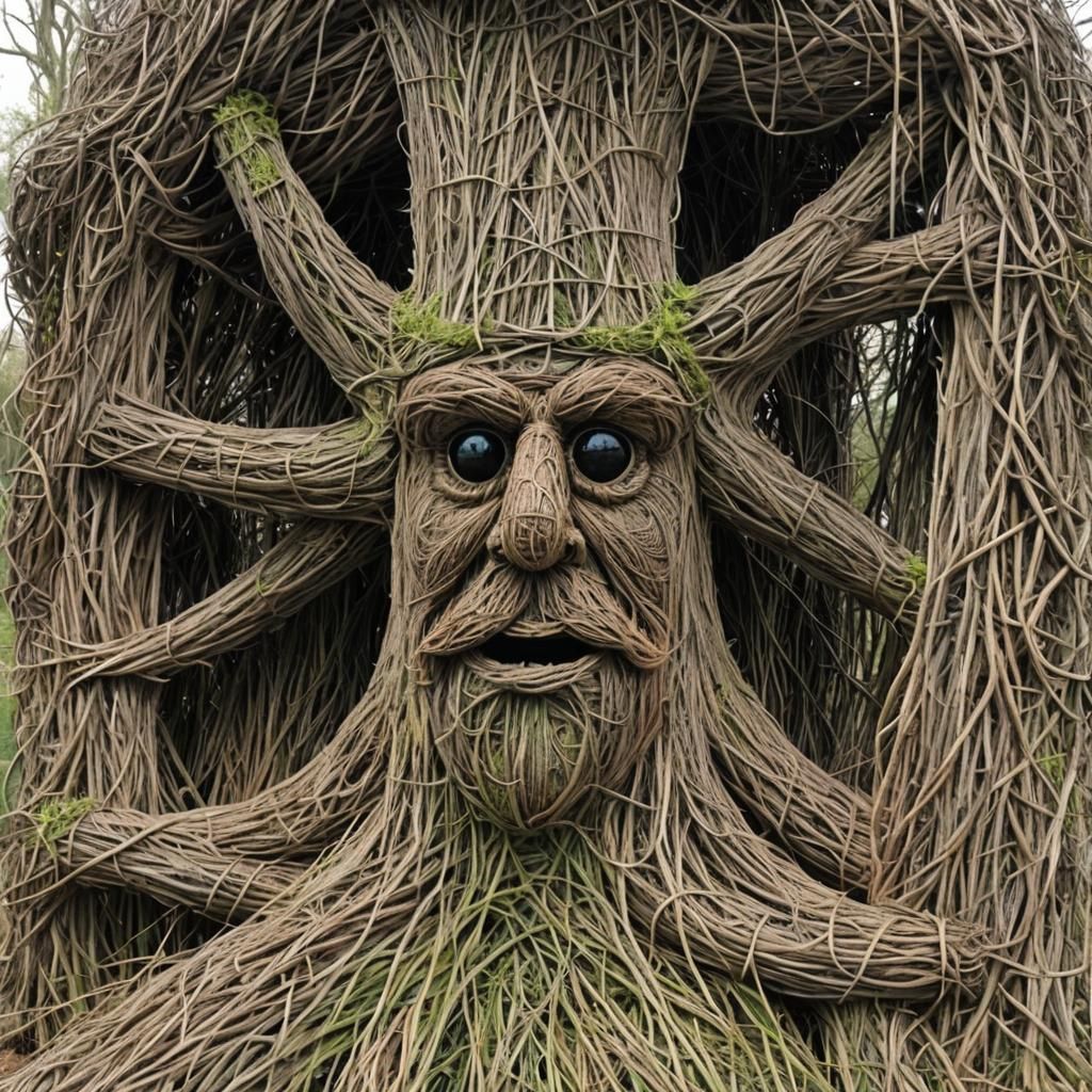 Patrick Star Sculpture Inspired by Patrick Dougherty