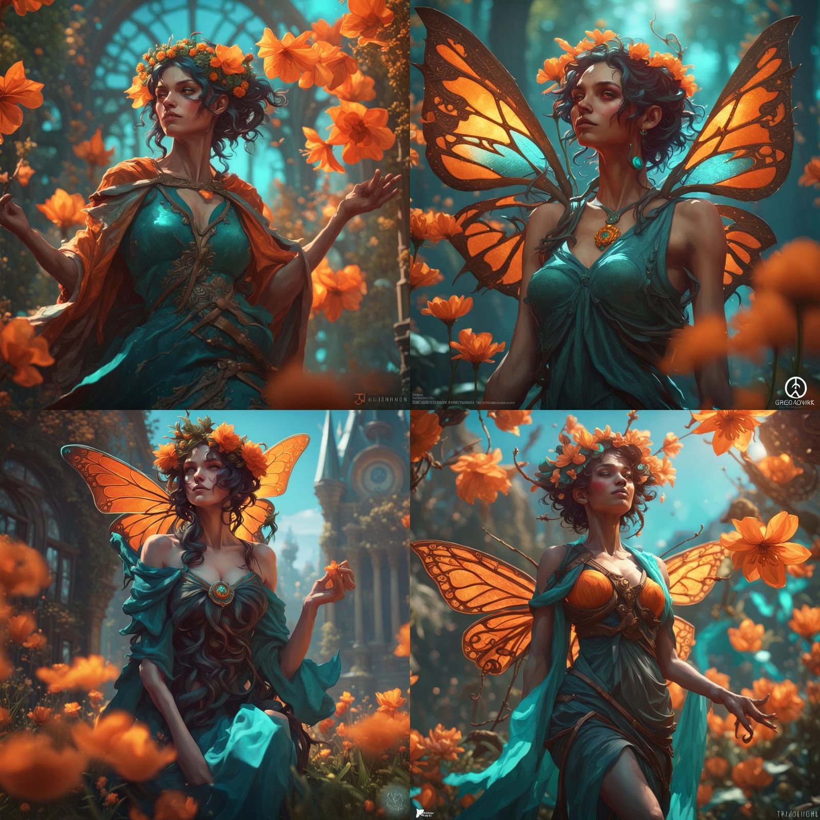 Dark Fae's Joyful Spring: Fantasy Art